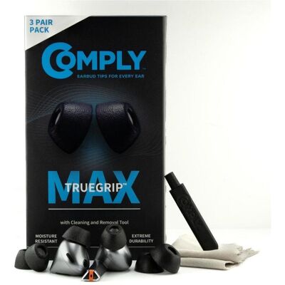 Comply TrueGrip Max M GBud Enc (Samsung Galaxy Buds3 Pro), Pièces de rechange casque + écouteurs, Noir - Publicité Comply TrueGrip Max M GBud Enc (Samsung Galaxy Buds3 Pro), Pièces de rechange casque + écouteurs, Noir - Publicité