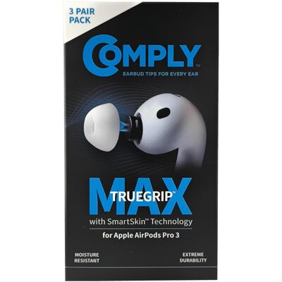 Comply For Apple AirPods Pro 3 Version: Max - White Large (L), Pièces de rechange casque + écouteurs, Blanc - Publicité Comply For Apple AirPods Pro 3 Version: Max - White Large (L), Pièces de rechange casque + écouteurs, Blanc - Publicité