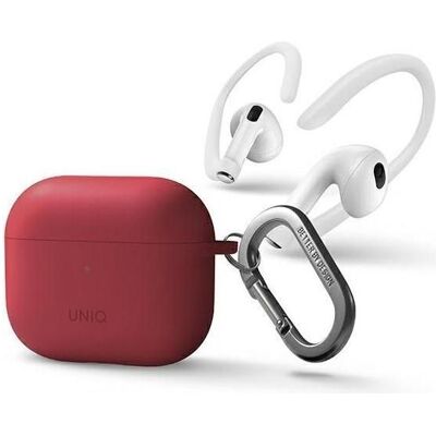 Uniq Nexo AirPods 3 - Étui en silicone avec crochets d'oreille - Publicité Uniq Nexo AirPods 3 - Étui en silicone avec crochets d'oreille - Publicité