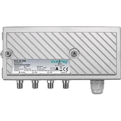 Axing Amplificateur domestique 38 dB, Récepteur TV : accessoires, Gris - Publicité Axing Amplificateur domestique 38 dB, Récepteur TV : accessoires, Gris - Publicité