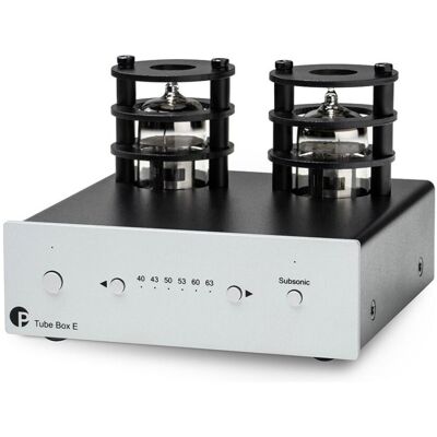 Pro-Ject Tube Box E RIAA Phono Preamp, silver, Préamplificateur phono, Blanc - Publicité Pro-Ject Tube Box E RIAA Phono Preamp, silver, Préamplificateur phono, Blanc - Publicité