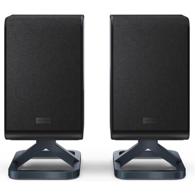Sharp Speakers HT-SPR52021(BK) Q Soundbar 2.0.2 Wireless Rear Surround Speakers, Black (200 W, 2.0.2 Canal), Barre de son, Argent, Noir - Publicité Sharp Speakers HT-SPR52021(BK) Q Soundbar 2.0.2 Wireless Rear Surround Speakers, Black (200 W, 2.0.2 Canal), Barre de son, Argent, Noir - Publicité