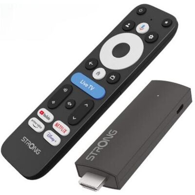 Strong LEAP-UNA+ Android TV Stick sw (8 Go, Android 14), Boîtier de diffusion en continu, Noir - Publicité Strong LEAP-UNA+ Android TV Stick sw (8 Go, Android 14), Boîtier de diffusion en continu, Noir - Publicité