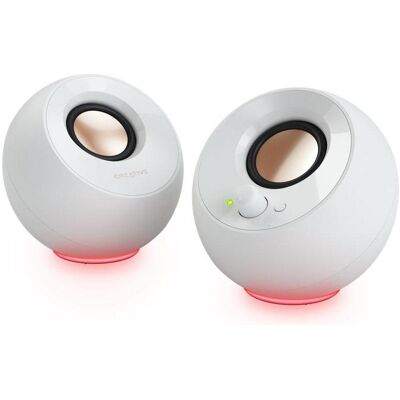 Creative Pebble SE 2.0 USB-C-betriebene PC-Lautsprecher mit RGB-Beleuchtung, Weiss, Haut-parleur PC, Blanc - Publicité Creative Pebble SE 2.0 USB-C-betriebene PC-Lautsprecher mit RGB-Beleuchtung, Weiss, Haut-parleur PC, Blanc - Publicité