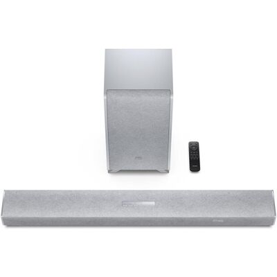 Sharp Speakers HT-SBW53121(SL) Q 3.1.2 Dolby Atmos/ DTS:X Soundbar with Wireless Subwoofer, Silver (182 W, 3.1.2 Canal), Barre de son, Argent - Publicité Sharp Speakers HT-SBW53121(SL) Q 3.1.2 Dolby Atmos/ DTS:X Soundbar with Wireless Subwoofer, Silver (182 W, 3.1.2 Canal), Barre de son, Argent - Publicité