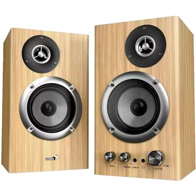 Genius repro SP-HF1812BT / hellbraun / Holz / BT, Enceinte Bluetooth, Marron - Publicité Genius repro SP-HF1812BT / hellbraun / Holz / BT, Enceinte Bluetooth, Marron - Publicité