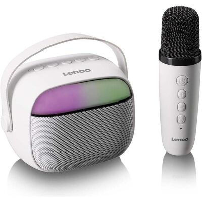 Lenco Głośnik Bluetooth skalrunis ar mikrofonu BTC-020WH (8711902093770) (4 h), Enceinte Bluetooth, Beige - Publicité Lenco Głośnik Bluetooth skalrunis ar mikrofonu BTC-020WH (8711902093770) (4 h), Enceinte Bluetooth, Beige - Publicité