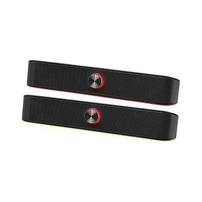 Defender Soundbar Z10, 2.0, 6W, schwarz, LED-Unterbeleuchtung (6 W, 2.0 Canal), Barre de son, Noir - Publicité Defender Soundbar Z10, 2.0, 6W, schwarz, LED-Unterbeleuchtung (6 W, 2.0 Canal), Barre de son, Noir - Publicité