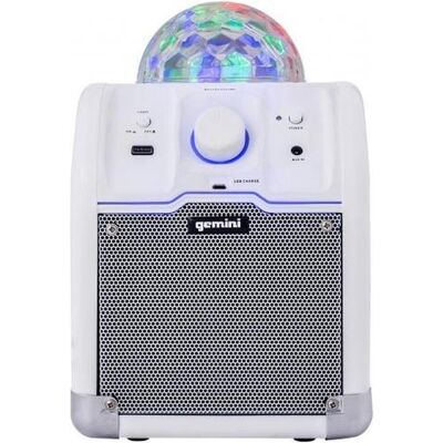 Haut-parleur Bluetooth Gemini MPA-500 - Portable avec spectacle lumineux LED - Publicité Haut-parleur Bluetooth Gemini MPA-500 - Portable avec spectacle lumineux LED - Publicité