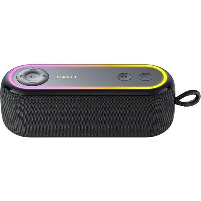 Havit Haut-parleur BT SK810BT, 7W, RGB, étanche, noir, Enceinte Bluetooth, Noir - Publicité Havit Haut-parleur BT SK810BT, 7W, RGB, étanche, noir, Enceinte Bluetooth, Noir - Publicité