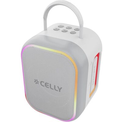 Celly Kabelloser Lautsprecher mit 2 Mikrofonen für (5 h), Enceinte Bluetooth, Gris - Publicité Celly Kabelloser Lautsprecher mit 2 Mikrofonen für (5 h), Enceinte Bluetooth, Gris - Publicité