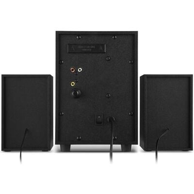 Sven 2.1 speakers MS-312, black, Bluetooth, FM, USB, RC unit, power output + (RMS), Haut-parleur PC, Noir - Publicité Sven 2.1 speakers MS-312, black, Bluetooth, FM, USB, RC unit, power output + (RMS), Haut-parleur PC, Noir - Publicité