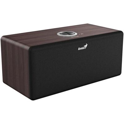 Genius SP-HF505BT Bluetooth-Lautsprecher dunkelbraunes Holz, Enceinte Bluetooth, Marron - Publicité Genius SP-HF505BT Bluetooth-Lautsprecher dunkelbraunes Holz, Enceinte Bluetooth, Marron - Publicité