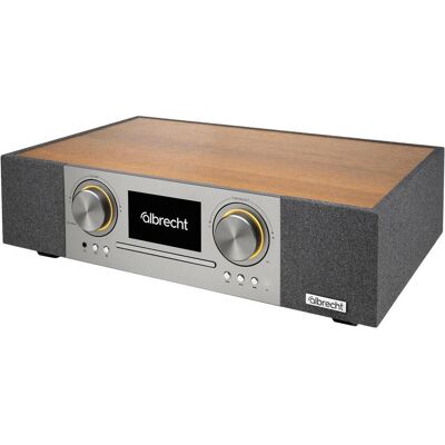Albrecht DR 1000 All-in-One Soundsystem (Radio Internet, Bluetooth, WiFi), Radio, Marron, Argent - Publicité Albrecht DR 1000 All-in-One Soundsystem (Radio Internet, Bluetooth, WiFi), Radio, Marron, Argent - Publicité