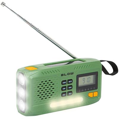 Blow Radio RA13 AM/FM solaire (AM, FM), Radio, Vert - Publicité Blow Radio RA13 AM/FM solaire (AM, FM), Radio, Vert - Publicité
