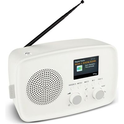 Medion LIFE DAB+ Radio DRE-1 (MD89288) DAB+ Radio (mit Wecker, Bluetooth, tragbar, UKW) (DAB+ DAB, FM, Bluetooth, WiFi), Radio, Blanc - Publicité Medion LIFE DAB+ Radio DRE-1 (MD89288) DAB+ Radio (mit Wecker, Bluetooth, tragbar, UKW) (DAB+ DAB, FM, Bluetooth, WiFi), Radio, Blanc - Publicité