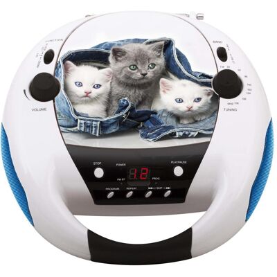Bigben BB Lettore Radio CD Gatto (FM), Radio, Rose, Bleu, Blanc, Noir - Publicité Bigben BB Lettore Radio CD Gatto (FM), Radio, Rose, Bleu, Blanc, Noir - Publicité
