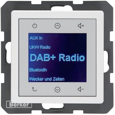 Berker BERK Radio Touch (DAB+ DAB, FM), Radio, Blanc - Publicité Berker BERK Radio Touch (DAB+ DAB, FM), Radio, Blanc - Publicité