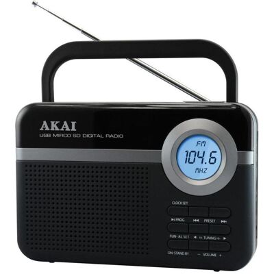 Akai Radio PR006A-471U (FM, Bluetooth), Radio, Noir - Publicité Akai Radio PR006A-471U (FM, Bluetooth), Radio, Noir - Publicité