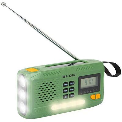 Blow Radio RA13 AM/FM solaire (AM, FM), Radio, Vert - Publicité Blow Radio RA13 AM/FM solaire (AM, FM), Radio, Vert - Publicité