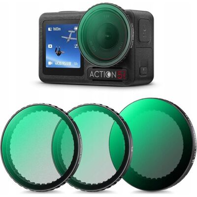 K&F Concept Zestaw Filtrów 3w1 Pl + Nd2-32 + Black Diffusion 1/4 Do Dji Osmo Action 3 4 5 Pro / Sku.2360, Caméra d'action : accessoires, Noir, Transparent, Gris - Publicité K&F Concept Zestaw Filtrów 3w1 Pl + Nd2-32 + Black Diffusion 1/4 Do Dji Osmo Action 3 4 5 Pro / Sku.2360, Caméra d'action : accessoires, Noir, Transparent, Gris - Publicité