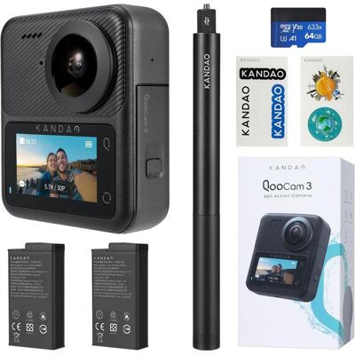 Kandao QooCam 3 Travel Combo (30p, Bluetooth, WiFi), Caméra d'action, Noir - Publicité Kandao QooCam 3 Travel Combo (30p, Bluetooth, WiFi), Caméra d'action, Noir - Publicité