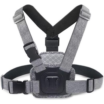 Techsuit - Camera Holder (JX-002) - for GoPro with Magnetic Base, Chest Wear - Gray, Caméra d'action : accessoires, Gris - Publicité Techsuit - Camera Holder (JX-002) - for GoPro with Magnetic Base, Chest Wear - Gray, Caméra d'action : accessoires, Gris - Publicité