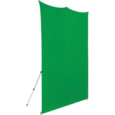 Westcott X Drop Pro Kreukbestendige Achtergrond Kit Chroma Key Green Screen (8' x 8') (240 cm, 244 cm), Fond de studio, Vert - Publicité Westcott X Drop Pro Kreukbestendige Achtergrond Kit Chroma Key Green Screen (8' x 8') (240 cm, 244 cm), Fond de studio, Vert - Publicité
