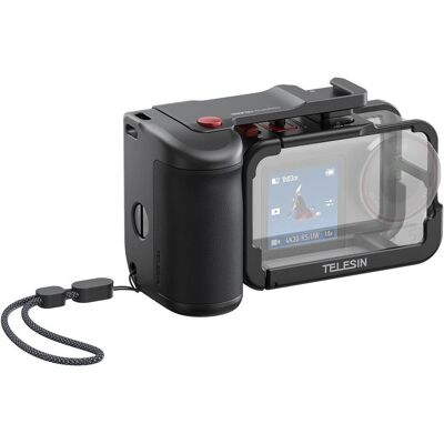 Telesin Street Photography Grip + Cage DJI Osmo Action 3/4/5, Caméra d'action : accessoires, Noir - Publicité Telesin Street Photography Grip + Cage DJI Osmo Action 3/4/5, Caméra d'action : accessoires, Noir - Publicité