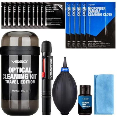 Kit de Nettoyage Optique Gris VSGO - Appareil Photo & Objectif - Voyage - Publicité Kit de Nettoyage Optique Gris VSGO - Appareil Photo & Objectif - Voyage - Publicité
