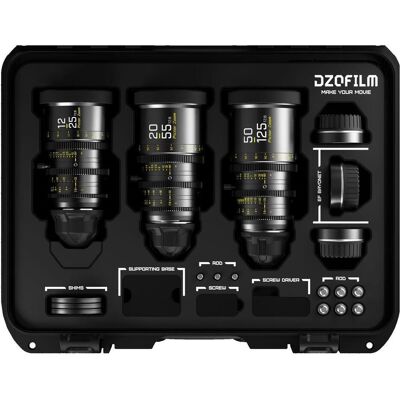 Dzofilm Kit 3 objectifs Pictor Zoom (12-25/20-55/50-125 T2.8) Noir (Monture L), Objectif, Noir - Publicité Dzofilm Kit 3 objectifs Pictor Zoom (12-25/20-55/50-125 T2.8) Noir (Monture L), Objectif, Noir - Publicité
