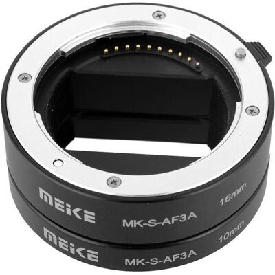 Meike Kit d'extension - Sony E-Mount (Adaptateur macro, Sony E), Convertisseur d'objectif, Noir - Publicité Meike Kit d'extension - Sony E-Mount (Adaptateur macro, Sony E), Convertisseur d'objectif, Noir - Publicité