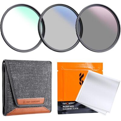 Kit de filtres K&F Série Nano-K - UV+CPL+ND4 - 72mm - Publicité Kit de filtres K&F Série Nano-K - UV+CPL+ND4 - 72mm - Publicité