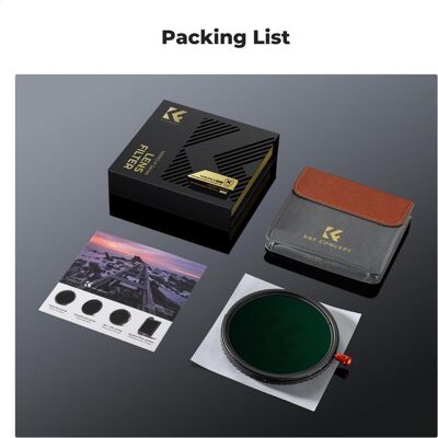 K&F Concept 43MM 3-in-1 CPL&Variable ND2ND32&Black Mist 1/4 Filter, wo. Black Cross (Nano-X Series) (43 mm, Filtre Black Mist), Filtre photo, Noir - Publicité K&F Concept 43MM 3-in-1 CPL&Variable ND2ND32&Black Mist 1/4 Filter, wo. Black Cross (Nano-X Series) (43 mm, Filtre Black Mist), Filtre photo, Noir - Publicité