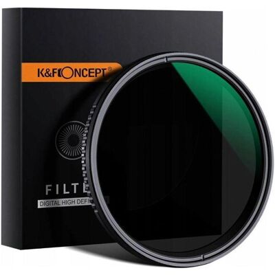 K&F Concept filter 40.5 mm filter Kf Fader gray adjustable Nd8-nd2000 (40.50 mm, Filtre gris neutre), Filtre photo, Gris - Publicité K&F Concept filter 40.5 mm filter Kf Fader gray adjustable Nd8-nd2000 (40.50 mm, Filtre gris neutre), Filtre photo, Gris - Publicité