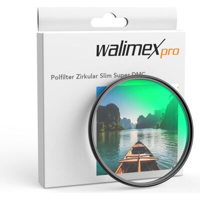 Walimex pro Filtre Polarisant Circulaire Slim Super DMC 62mm Photo Vidéo Pola (62 mm, Filtre polarisant), Filtre photo, Noir - Publicité Walimex pro Filtre Polarisant Circulaire Slim Super DMC 62mm Photo Vidéo Pola (62 mm, Filtre polarisant), Filtre photo, Noir - Publicité