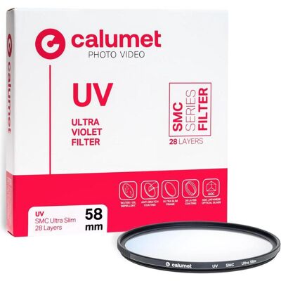 Calumet CALSASMC58 (58 mm, Filtre UV), Filtre photo, Transparent, Noir - Publicité Calumet CALSASMC58 (58 mm, Filtre UV), Filtre photo, Transparent, Noir - Publicité