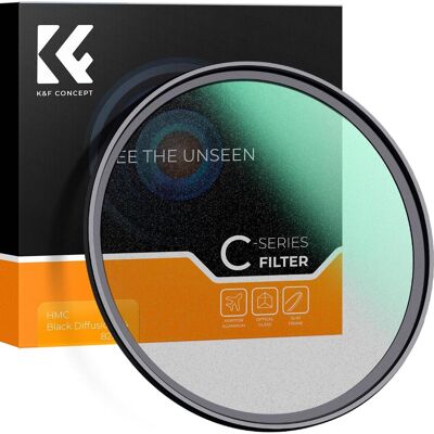 K&F Concept 49MM Black Mist Filter 1/4, Ultra-thin 18 layer Green Coatings (C Series) (49 mm, Filtre Black Mist), Filtre photo, Noir - Publicité K&F Concept 49MM Black Mist Filter 1/4, Ultra-thin 18 layer Green Coatings (C Series) (49 mm, Filtre Black Mist), Filtre photo, Noir - Publicité