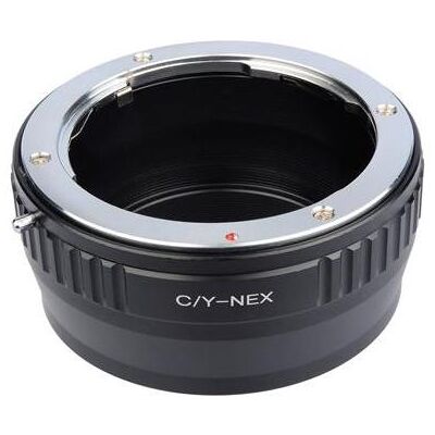 BIG Objektivadapter Contax/Yashica an Sony E, Adaptateur d'objectif, Argent, Noir - Publicité BIG Objektivadapter Contax/Yashica an Sony E, Adaptateur d'objectif, Argent, Noir - Publicité
