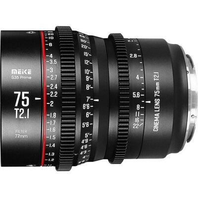 Objectif vidéo Meike 75mm T2.1 Super 35 - Qualité cinéma professionnelle - Publicité Objectif vidéo Meike 75mm T2.1 Super 35 - Qualité cinéma professionnelle - Publicité