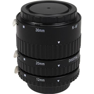 Meike Converter spacers Macro Af autofocus Do Nikon (s) (Adaptateur macro, Nikon F), Convertisseur d'objectif, Noir - Publicité Meike Converter spacers Macro Af autofocus Do Nikon (s) (Adaptateur macro, Nikon F), Convertisseur d'objectif, Noir - Publicité