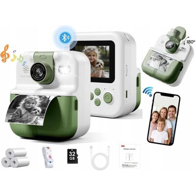 Xrec Aparat Natychmiastowy Dla Dzieci Cyfrowy Mp3 Gry Druk Telefon Obiektyw 180s / P02 Zielony - Publicité Xrec Aparat Natychmiastowy Dla Dzieci Cyfrowy Mp3 Gry Druk Telefon Obiektyw 180s / P02 Zielony - Publicité