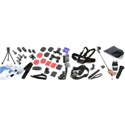 Xrec Kit XXL d'accessoires et de fixations pour GoPro Hero 4 Hero4, Caméra d'action : accessoires, Multicolore - Publicité Xrec Kit XXL d'accessoires et de fixations pour GoPro Hero 4 Hero4, Caméra d'action : accessoires, Multicolore - Publicité