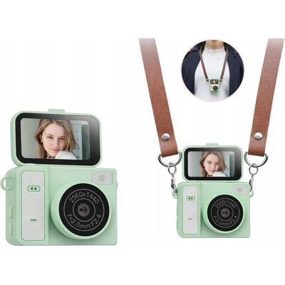 Xrec Mini Aparat Kamera Retro Video 2k Wisiorek Breloczek Obrotowy Ekran / X7 / Zielony, Appareil photo, Vert - Publicité Xrec Mini Aparat Kamera Retro Video 2k Wisiorek Breloczek Obrotowy Ekran / X7 / Zielony, Appareil photo, Vert - Publicité