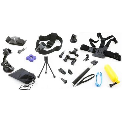 Xrec Kit d'accessoires pour GoPro Hero 7, 6, 5, 4, 3+, 3 et SJCAM, Caméra d'action : accessoires - Publicité Xrec Kit d'accessoires pour GoPro Hero 7, 6, 5, 4, 3+, 3 et SJCAM, Caméra d'action : accessoires - Publicité