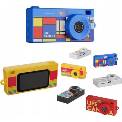 Xrec Mini Aparat Kamera Retro Video 2k + Wisiorek Breloczek / X9 / Niebieski, Appareil photo, Bleu - Publicité Xrec Mini Aparat Kamera Retro Video 2k + Wisiorek Breloczek / X9 / Niebieski, Appareil photo, Bleu - Publicité