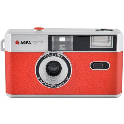 Agfaphoto Appareil photo réutilisable 35mm, Appareil photo analogique, Rouge, Argent - Publicité Agfaphoto Appareil photo réutilisable 35mm, Appareil photo analogique, Rouge, Argent - Publicité