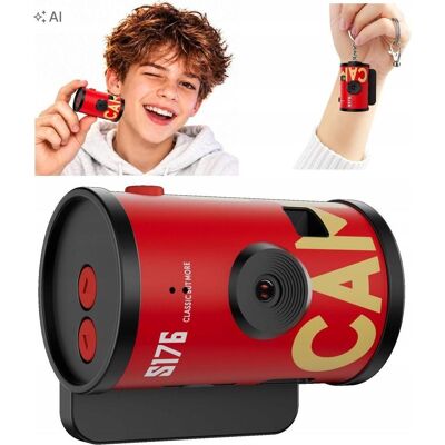 Xrec Mini appareil photo numérique Q6 HD 1080p, appareil photo rétro en forme de porte-clés avec bobine, Appareil photo, Rouge - Publicité Xrec Mini appareil photo numérique Q6 HD 1080p, appareil photo rétro en forme de porte-clés avec bobine, Appareil photo, Rouge - Publicité