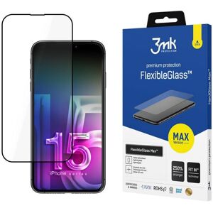 3MK Apple iPhone 15 Plus - FlexibleGlass Max™ (1 pcs, Apple iPhone 15 Plus), Téléphone portable : film de protection, Noir - Publicité 3MK Apple iPhone 15 Plus - FlexibleGlass Max™ (1 pcs, Apple iPhone 15 Plus), Téléphone portable : film de protection, Noir - Publicité