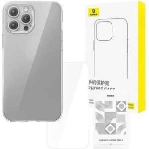 Coque transparente Baseus iPhone 15 Pro + verre trempé - Publicité Coque transparente Baseus iPhone 15 Pro + verre trempé - Publicité